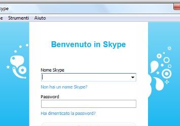 Finestra principale di Skype