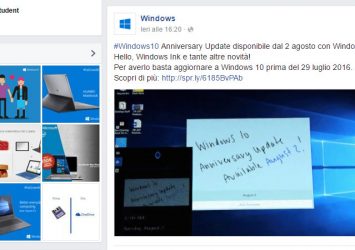 Annuncio della tada di rilascio di Windows 10 Anniversary Uodate