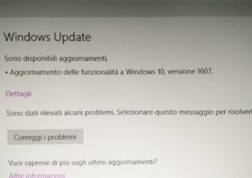 Anniversary Update tramite Windows Update