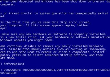 BSOD su Windows 7